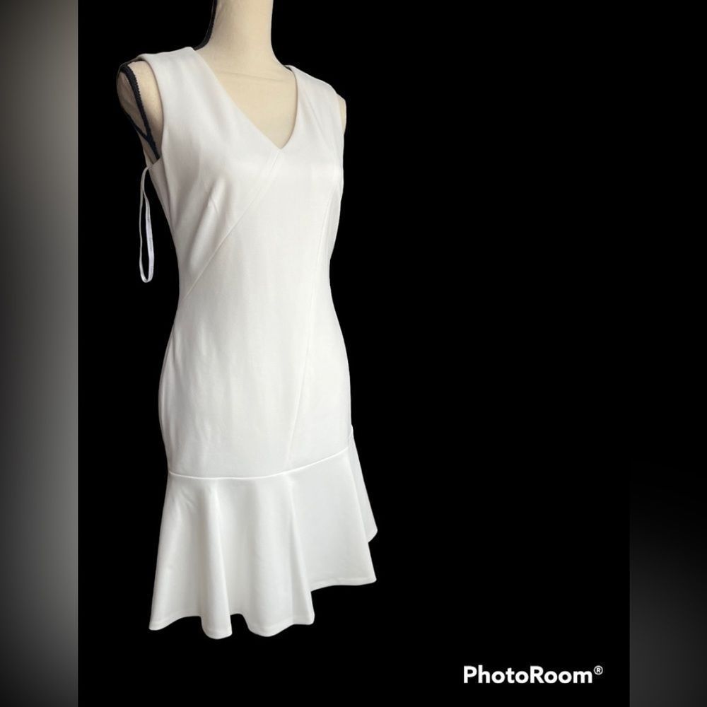 NWT Calvin Klein mid length off white sleeveless dress Size 4